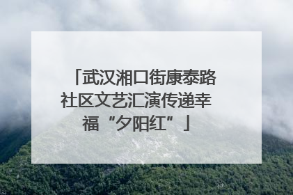 武汉湘口街康泰路社区文艺汇演传递幸福“夕阳红”